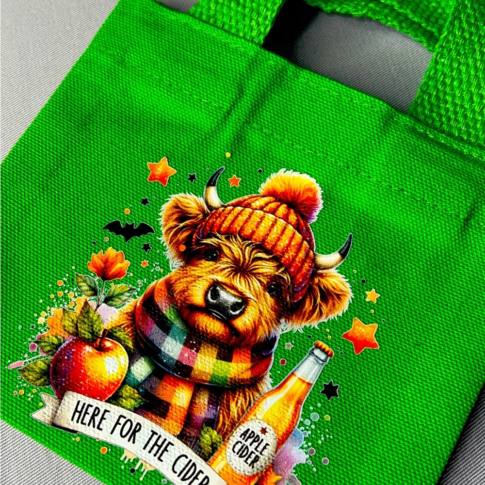 Tote bag green mini tote reusable bag green gift bag
